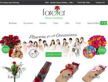 Tablet Screenshot of forever-florist-vietnam.com